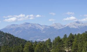 Elevation Med Spa Lone Tree Colorado - Providing Beauty Services at Elevation, photo of mountains and green trees on a sunny day