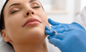 Elevation Med Spa Lone Tree Colorado - Dermal Fillers, woman receiving injections by medical professional